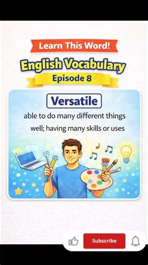 Versatile – Meaning & Example | English Vocabulary Series 8