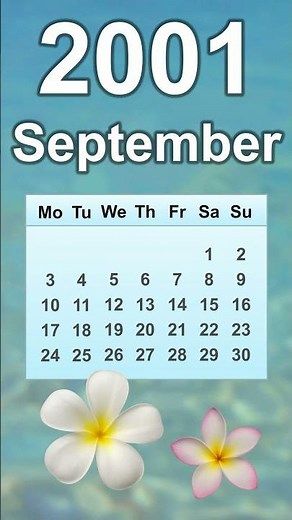 September 2001 Calendar