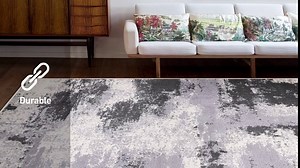 Rugshop Contemporary Abstract Area Rug 5' x 7' Gray