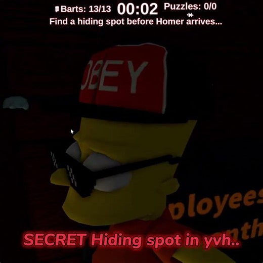 SECRET Hiding Spot In You Vs Homer..