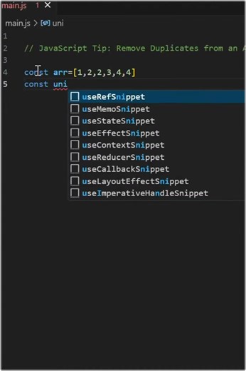 Remove Duplicates in One Line #javascript #codingtips #webdev