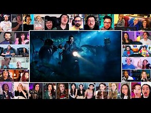 (40+REACTORS) Raptor Recon Scene | Jurassic World (2015) reaction mashup | BEST SCENES