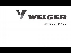 Welger RP402 RP420 - Operator`s Manual