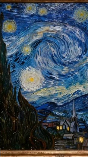 The Starry Night Comes to Life | Vincent Van Gogh’s The Starry Night Animated in 4K #vangogh #relax