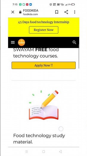 FREE Food science and technology courses by SWAYAM.