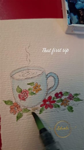 That first sip. #art #tea #inspiration #motivation #youtubeshorts