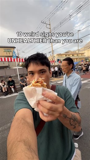 Bryan | Health Tips on Instagram: "10 weird signs you’re unhealthier than you think (Read caption below) Your body is sending signals. Most people ignore them. 1. You need coffee to function. That’s not normal energy. That’s dependency masking exhaustion. Your gut isn’t producing energy properly. 2. You only poop every few days. Waste sitting in your colon for days means toxins are recirculating through your body. This isn’t “your normal” — it’s dysfunction. 3. You’re bloated by noon If your sto