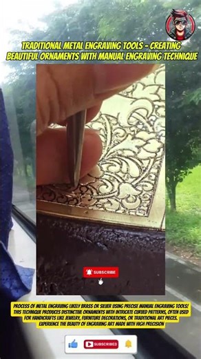 Traditional Metal Engraving Tools Creating Beautiful Ornaments with Manual Engraving Technique#tools