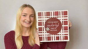 This simple and timeless piece will become a favorite for years to come! https://www.craftsdirect.com/project/wonderful-time-of-the-year-plaid-sign | Crafts Direct