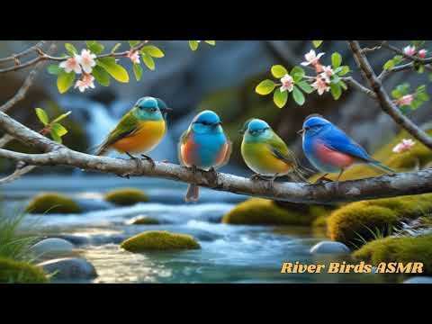 Relaxing Water Stream with Birds Singing | Calming Nature Sounds for Sleep & Focus