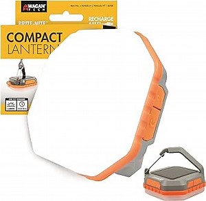 Wagan EL4308 Solar Powered LED Camping Lantern USB Rechargeable LED Tent Light Flashlights Camping Light with Folding Hanging Clip Tripod Mountable for Outdoor Backpacking Gear Emergency Kits