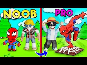 NOOB vs PRO EXTREME BUILD CHALLENGE in ROBLOX