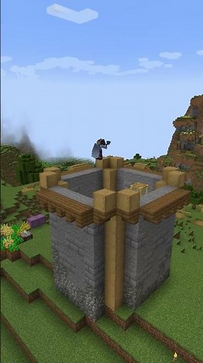 Minecraft survie comment construire facilement un joli petit moulin #minecraftbuilds #minecraftfr