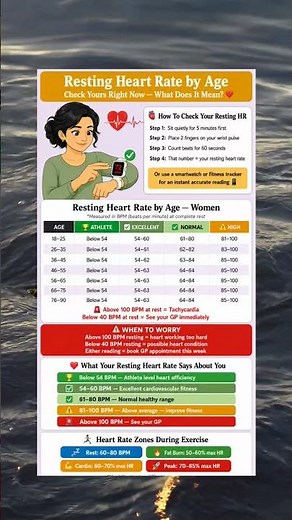 Resting Heart Rate by Age Chart — Is Your NumberNormal?#heart (NHS Guidelines)