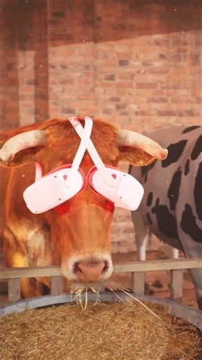 Could VR Make Cows Produce More Milk? 🤔 #shorts