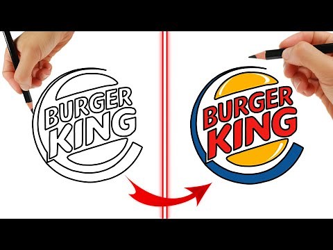 How To Draw BURGER KING Logo Step by Step Easy