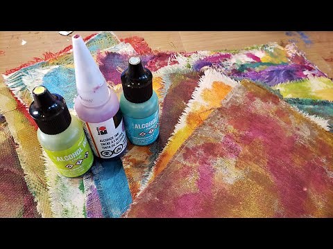 Alcohol Ink on Fabric is AMAZING