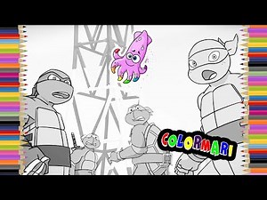 Ninja Turtles TMNT Coloring Book Pages for Kids Episode 62