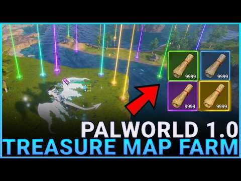 CRAZY TREASURE MAP FARM - EASY TO DO - Palworld 1.0 Treasure Map Farm Guide