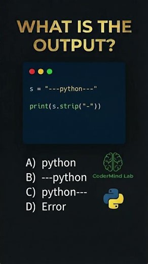 strip() Magic 🤯🐍 | Python String Cleaning Trick #shorts #trending #tech #python #codermind #code