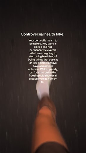 Spiked not steadily elevated. Your body will come back to normal levels. Your body works in amazing ways. For example, it’s spiked during exercise, yet exercise also naturally decreases cortisol, meaning after that run the benefit of doing it, is increased serotonin, naturally decreasing cortisol. #running #highcortisol #cortisol #fyp #viral