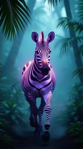 Discover the Zebra with Glowing Rainbow Stripes in 8K!