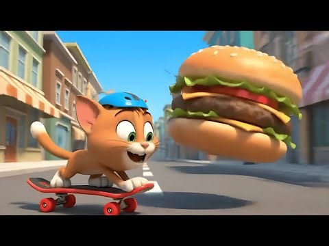 Cat vs Burger Comedy Short 🍔🐱😂
