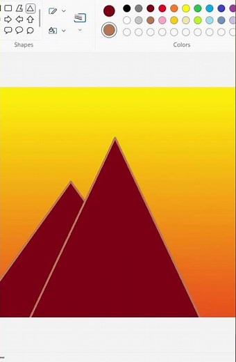 How To make mountains in Ms Paint