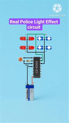 How to Make Police Light Flasher Circuit at Home 🚨 | Easy DIY Electronics #Shorts