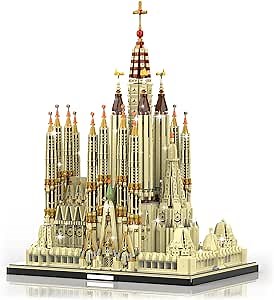 10049 Pcs Spain Landmarks Architecture Skyline Collection Sagrada Familia Building Block Set; Barcelona City Model Toy; Sagrada Família Barcelona Building Kit, MOC Toy for Adults