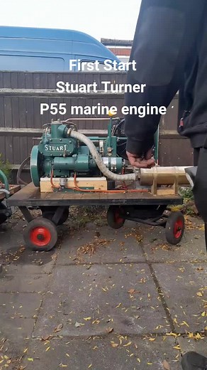First start Stuart Turner P55 2 stroke marine engine. #barnfindhunter #hitmissengine #barnfind #barnfinds #stationaryengine #rustyrelics #2stroke #twostroke #StuartTurner