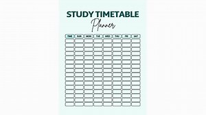 Editable Study Timetable Printable: Student Planner, Exam Schedule (PDF Download A5 Size) - Etsy Australia