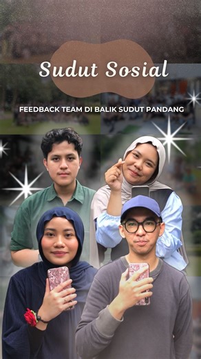 Komunitas Berbagi Kisah Kampus on Instagram: "SOOSIAL (Sudut Sosial #6) : Feedback Team Di Balik Sudut Pandang Di Sudut Pandang, kami belajar saling menguatkan, berani mencoba, menerima salah sebagai bagian dari proses, dan menemukan rumah kedua yang terasa seperti pulang. Terima kasih untuk kebersamaan dan dukungan yang membuat semuanya berarti🤍 Concept by @putraadaff_ & team content development Cameraman : @vanaasal Editor : @adtyadrio_ & @_abcdapaa In Frame : Kallista Remanu @kallistaremanu