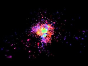 Nbody Simulation in OpenGL,20000 particles
