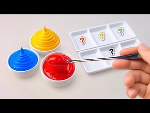 How to 6 Create Many Colors Using Only RED YELLOW & BLUE | Satisfying Color Mixing