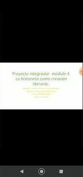 proyecto integrador módulo 4 . la historieta como creación literaria