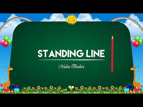 Standing Line and Sleeping Line for Kids l How to draw standing line l Nisha Thahir