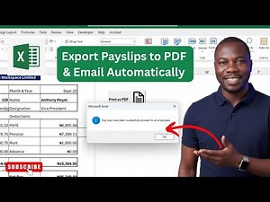 Automate Employee Payslips in Excel | Export to PDF & Email Automatically (VBA) #excel