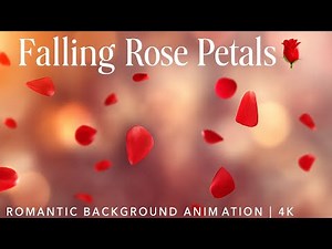 Beautiful Red Rose Petal Rain | Green Screen Effect Video | Falling Rose Petals 🌹 4K video