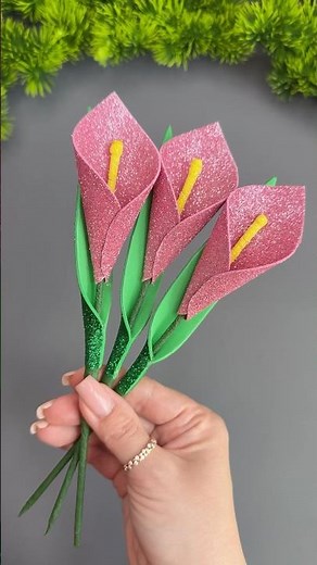 How to Make EVA Foam Calla Lilies | Easy DIY Flower Tutorial #handmade #DIY #shorts