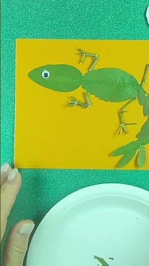 🦎 Make a Chrotz Lizard from Leaves! | 3D Nature Craft for Kids