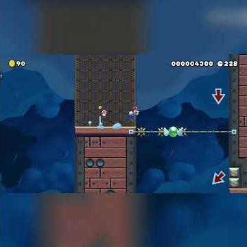 ∴¥★stormy airship platforming◆◎∵ by cσɩδⲅfμl m [colorful m] #shorts 🍄Super Mario Maker 2 #drx