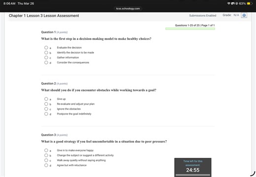 Chapter 1 Lesson 3 Lesson Assessment  Question 1 (4 points) Wha... | Filo
