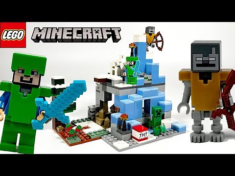 LEGO Minecraft 2023 The Frozen Peaks 21243 Speed Build & Review
