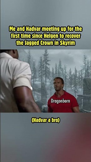 Me and Hadvar meeting up for the first time since Helgen to recover the Jagged Crown! #skyrim