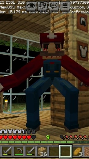 Bloody Mario in my home😲/@minecraft #minecraft #ytshorts #ytviral