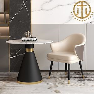 [Hot Item] Nordic Light Luxury Slate Tulip Coffee Table for Living Room