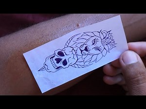 how to make temporary tattoo with stencil by pen at home 😯