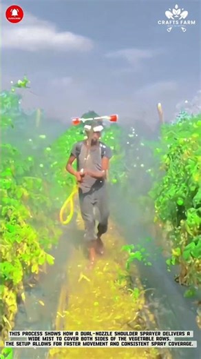 Pressure Crop Sprayer: Uniform Canopy Coverage for Healthy Field Growth #smartfarming #gardeningtips
