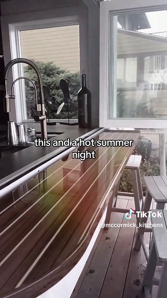 start your summer with us. mccormick-kitchens.com for more info. || #mccormickkitchens #kitchen #kitchenremodel #kitchensolutions #homedesign #customcabinets #customcountertops #teak #teakwood #summernights #champagnecoast #summervibes #summer #viral #fyp #foryou #vsp #customkitchens #kitchenreno #homereno #coastalhome #coastalreno #coastal #coastaldecor #aesthetic #aestheticvibes #nostalgia #summercore #nostalgiacore